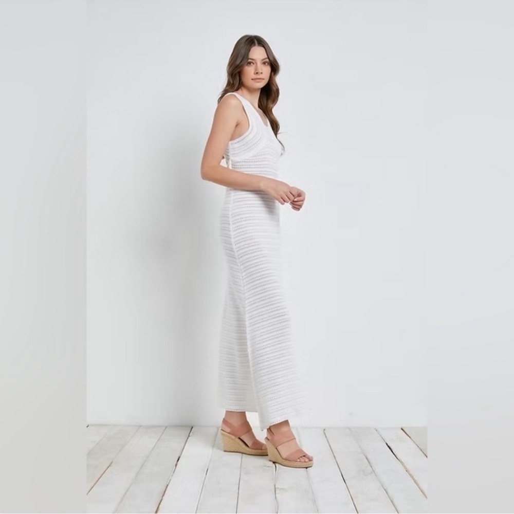 NWT Mustard Seed White Sleeveless Maxi Dress Size S - Picture 5 of 9